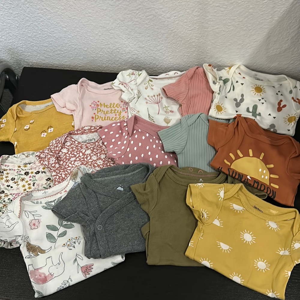 Newborn Onesie Bodysuits Lot of 14